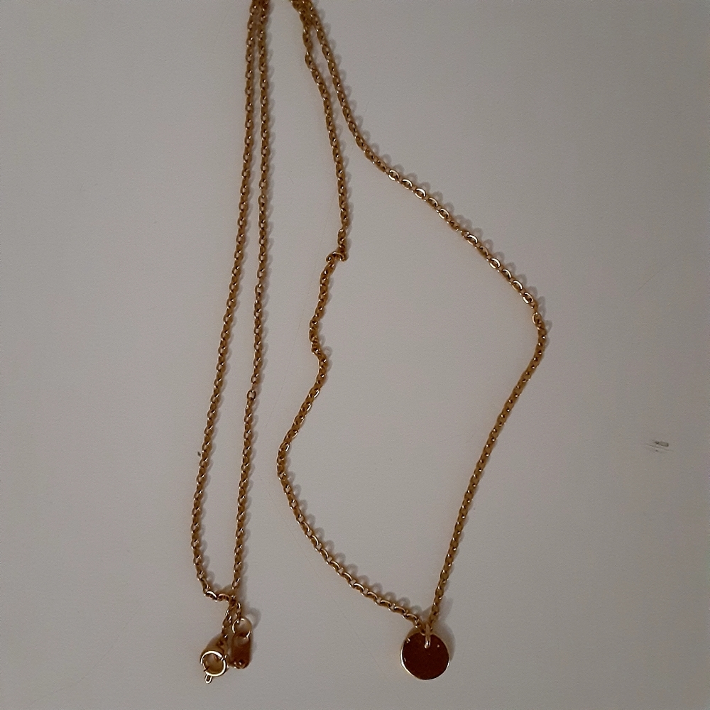 Gold coin with a 20 inch stainless steel chain